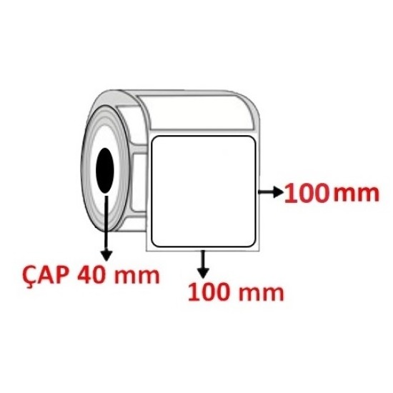 Eko Termal 100 mm x 100 mm Barkod Etiketi ÇAP 40 mm ( 6 Rulo ) 3.000 ADET