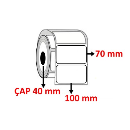 Eko Termal 100 mm x 70 mm  Barkod Etiketi ÇAP 40 mm ( 6 Rulo ) 3.000 ADET