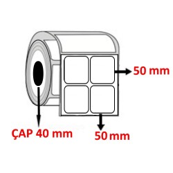 Eko Termal 50 mm x 50 mm YY2 Lİ Barkod Etiketi ÇAP 40 mm ( 6 Rulo ) 12.000 ADET
