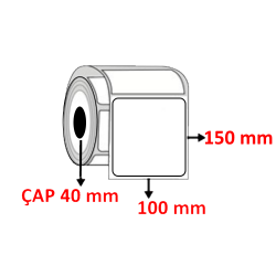 Vellum 100 mm x 150 mm Barkod Etiketi ÇAP 40 mm ( 6 Rulo ) 2.400  ADET