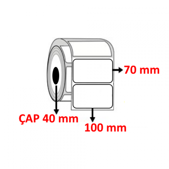 Vellum 100 mm x 70 mm Barkod Etiketi ÇAP 40 mm ( 6 Rulo ) 3.000  ADET