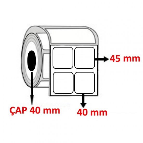 Vellum 40 mm x 45 mm YY2 Lİ Barkod Etiketi ÇAP 40 mm ( 6 Rulo ) 12.000 ADET