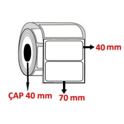 Vellum 70 mm x 40 mm Barkod Etiketi ÇAP 40 mm ( 6 Rulo ) 7.500  ADET