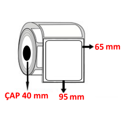 Vellum 95 mm x 65 mm Barkod Etiketi ÇAP 40 mm ( 6 Rulo ) 4.800  ADET