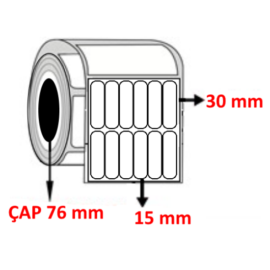 Eko Termal 15 mm x 30 mm YY6 LI Barkod Etiketi ÇAP 76 mm ( 6 Rulo ) 162.000  ADET