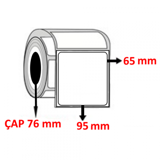 Eko Termal 95 mm x 65 mm Barkod Etiketi ÇAP 76 mm ( 6 Rulo ) 14.400  ADET