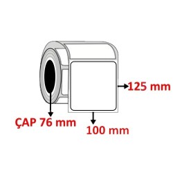 Kuşe 100 mm x 125 mm Barkod Etiketi ÇAP 76 mm ( 6 Rulo ) 7.200 ADET