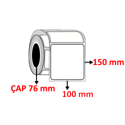 Vellum 100 mm x 150 mm Barkod Etiketi ÇAP 76 mm ( 6 Rulo ) 6.000 ADET