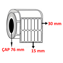 PP OPAK 15 mm x 30 mm YY6 LI Barkod Etiketi ÇAP 76 mm ( 6 Rulo ) 162.000  ADET